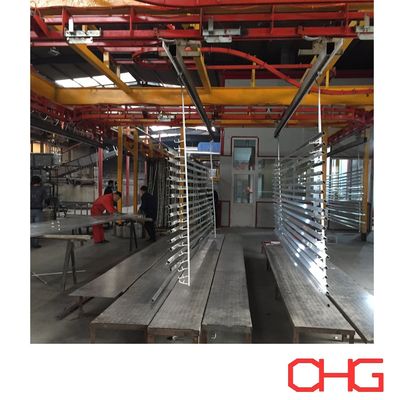 สายการผลิตผงเคลือบอะลูมิเนียมโปรไฟล์ขนาดต่างๆ อุปกรณ์พ่นฮาร์ดแวร์เคลือบแบบกำหนดเอง