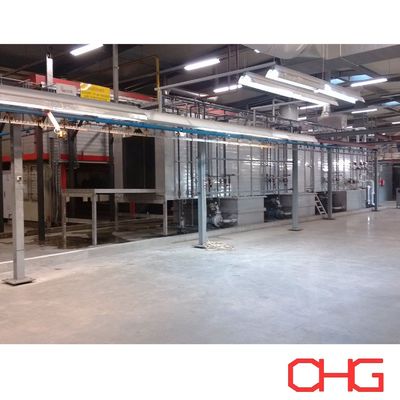 ราคาดี สามารถปรับปรุงได้ อัตโนมัติ Powder Coating Booth การรักษาก่อน ระบบสเปรย์ Power Wash ออนไลน์