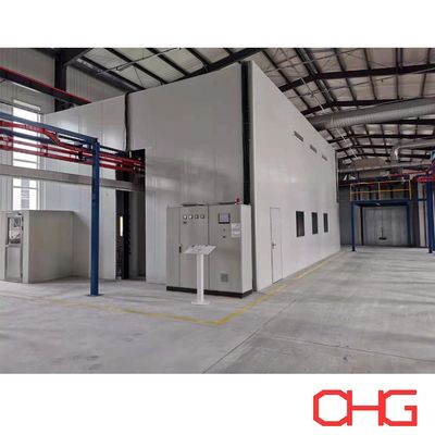 สายเคลือบผงสําหรับโปรไฟลอลูมิเนียม ระบบขนส่งชั้นบน การออกแบบที่สามารถปรับแต่งได้ เหมาะสําหรับขนาดและรูปร่างที่แตกต่างกัน