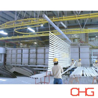 สายการผลิตฝุ่นอัตโนมัติมืออาชีพสําหรับโปรไฟล์อลูมิเนียม