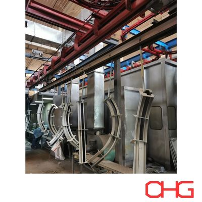 อุปกรณ์ฉีดฮาร์ดแวร์และหน่วยควบคุม PLC ระบบเคลือบผงปูนอัตโนมัติสําหรับสายขนส่ง