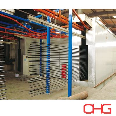 สายเคลือบผงอัตโนมัติที่กําหนดเองสําหรับโปรไฟลอลูมิเนียม เทคโนโลยีที่ก้าวหน้า