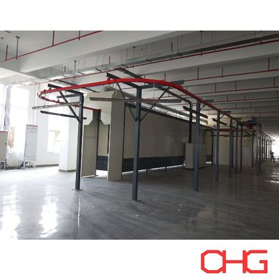 เครื่องเคลือบแผ่นอะคริลิค โมโนเรล คอนเวียร์ สายเคลือบผงสําหรับการผลิตเคลือบตามความต้องการ