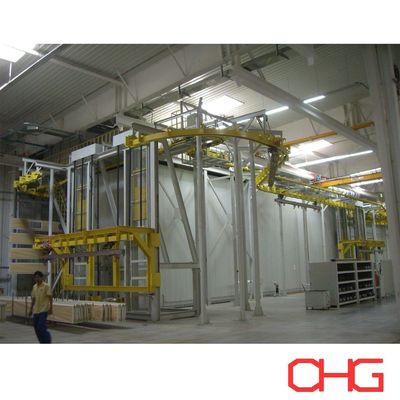 ราคาดี Professional Customized Iron Electric Control Cabinet Powder Coating Line with Lift and Hardware Spraying Equipment ออนไลน์