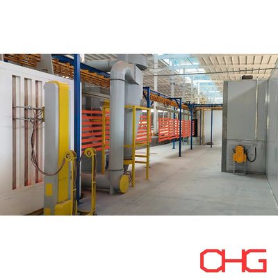 สายเคลือบผงผืนโลหะที่มีระบบขนส่งฟรีพลังงาน