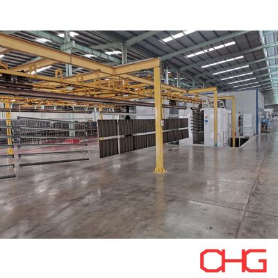 การปรับปรุงสายเคลือบผงไฟฟ้าสแตตติกมืออาชีพสําหรับโปรไฟลอลูมิเนียมผลิต