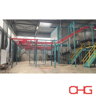 ราคาดี ระบบสายพานลำเลียงแบบโอเวอร์เฮด Power and Free ที่ปรับแต่งได้สำหรับสายการพ่นเคลือบผง คุณสมบัติวัสดุทนความร้อน ออนไลน์